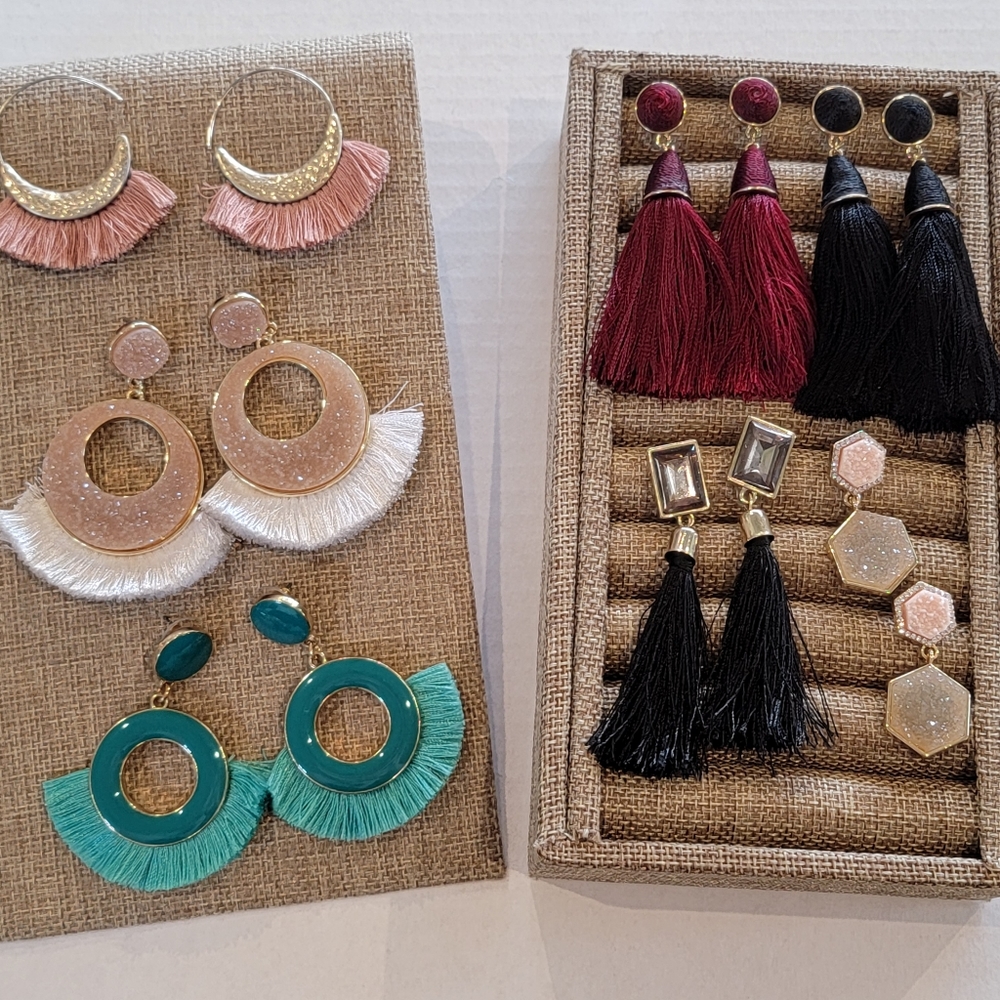 Sugarfix sassy tassels, lot of 7 earrings